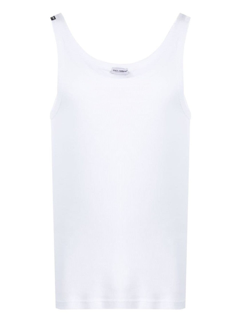 Dolce & Gabbana White Cotton Top Tank