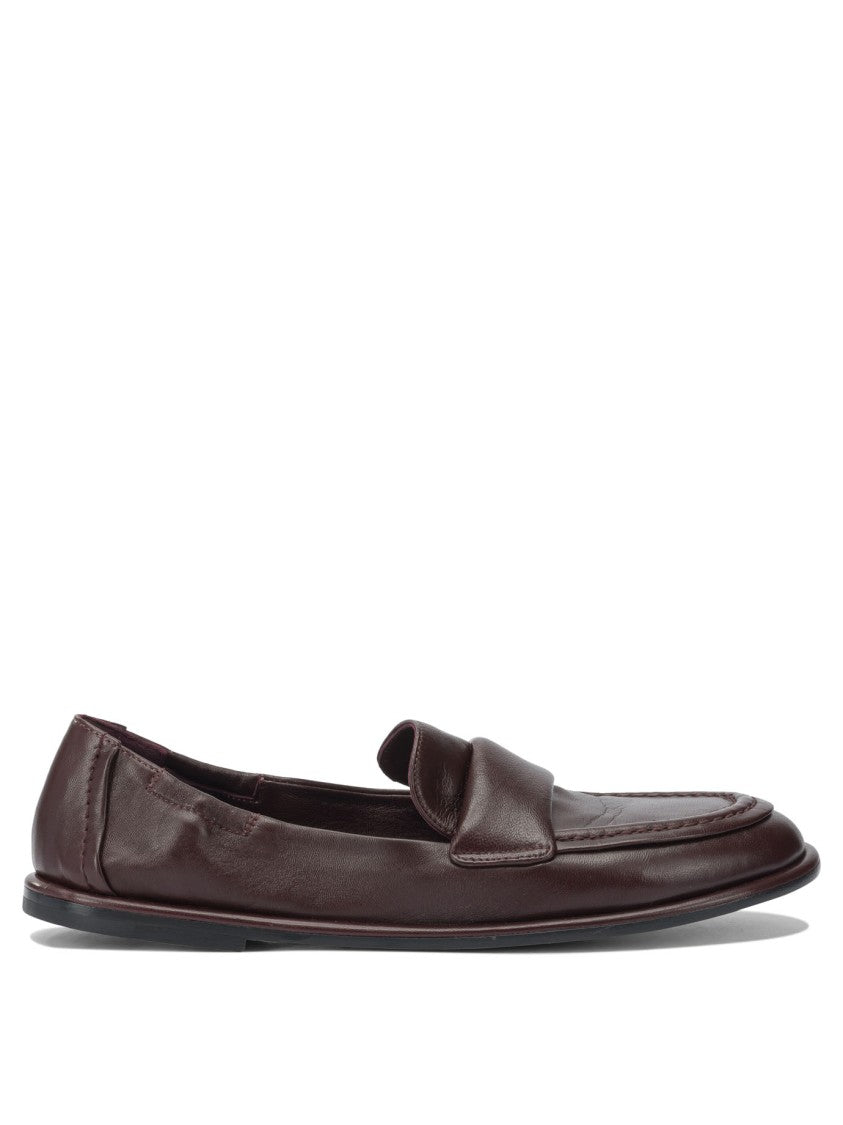 Pomme D'or Burgundy Calf Leather Penny Loafers