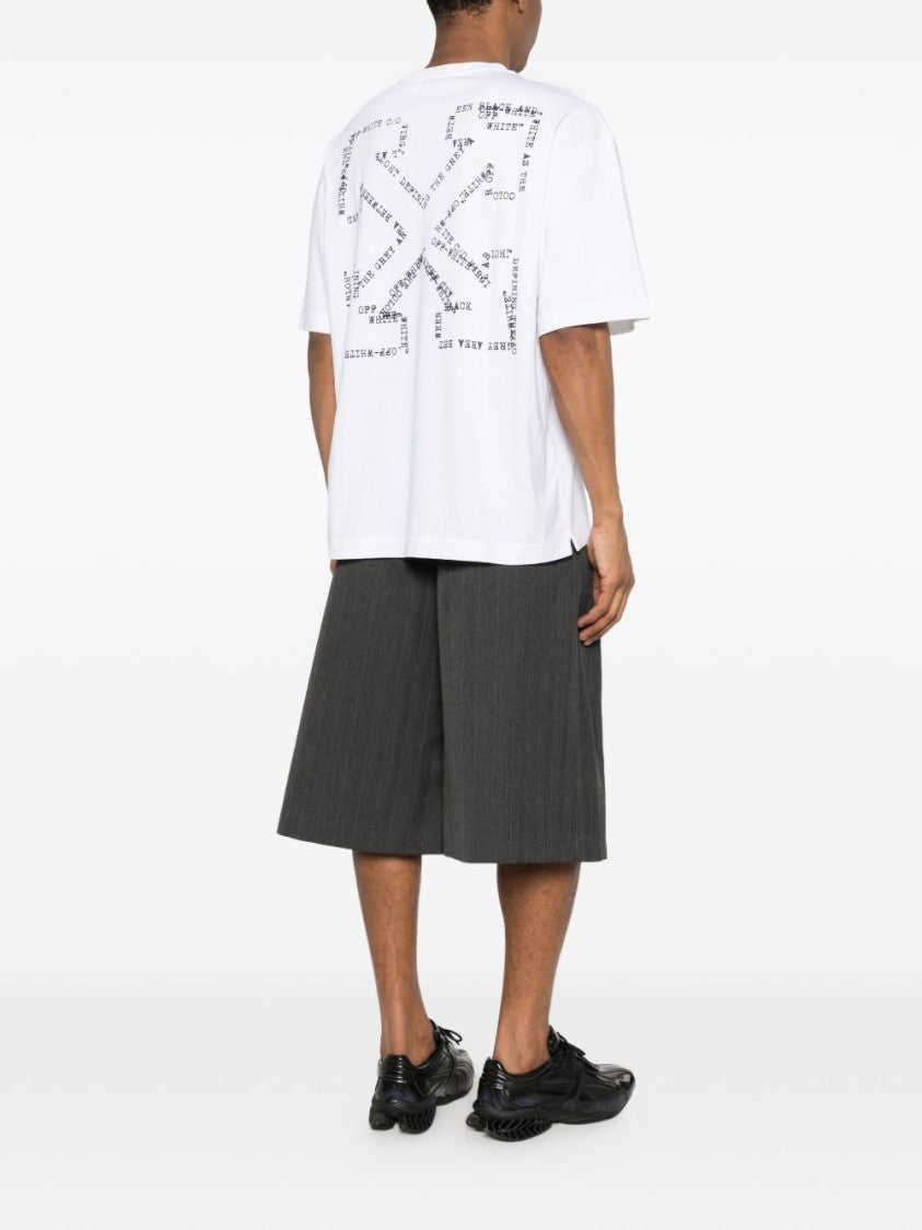 Off-White White Crew Neck Graphic T-Shirt