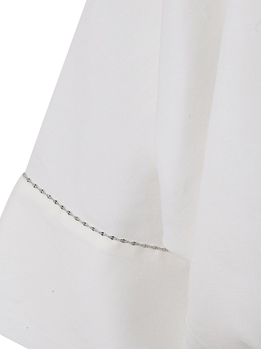 Fabiana Filippi Relaxed Fit White Shirt With V-Neckline