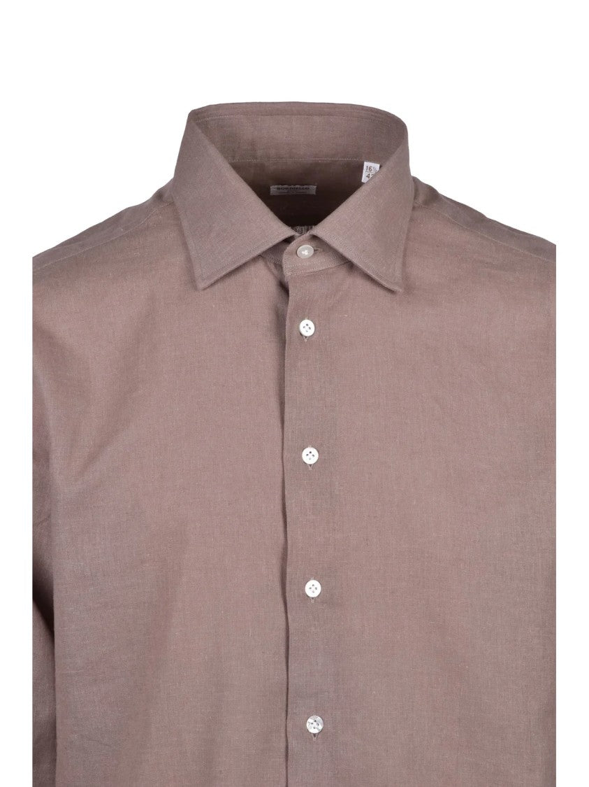 Borriello Cotton Linen Shirt - Taupe