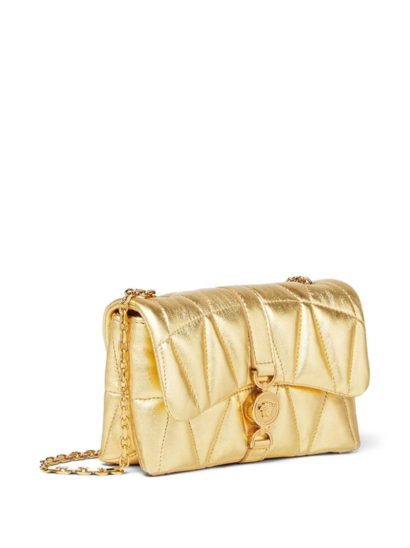 Versace Quilted Gold Lambskin Bag