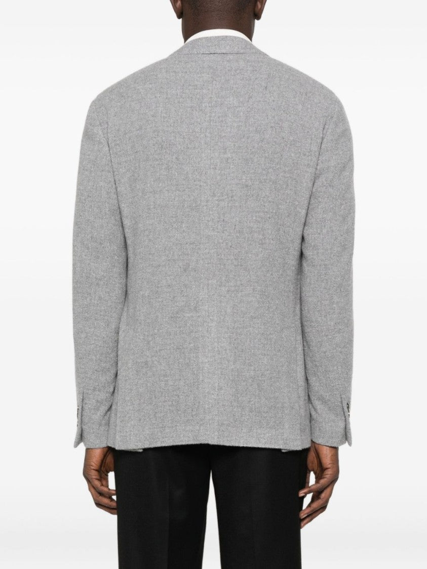 Lardini Grey Tailored Blazer With Wool-Cashmere Blend