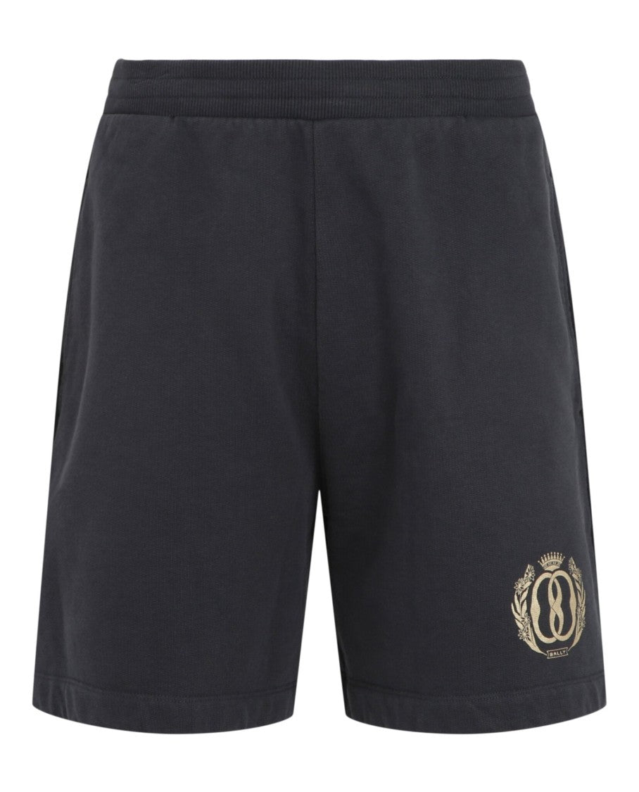 Bally Mid Rise Graphic Print Sweatpant Shorts