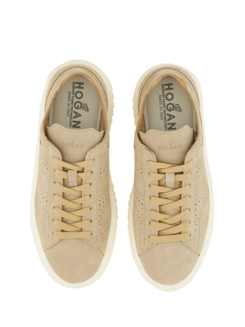 Hogan Calfskin Suede Sneakers