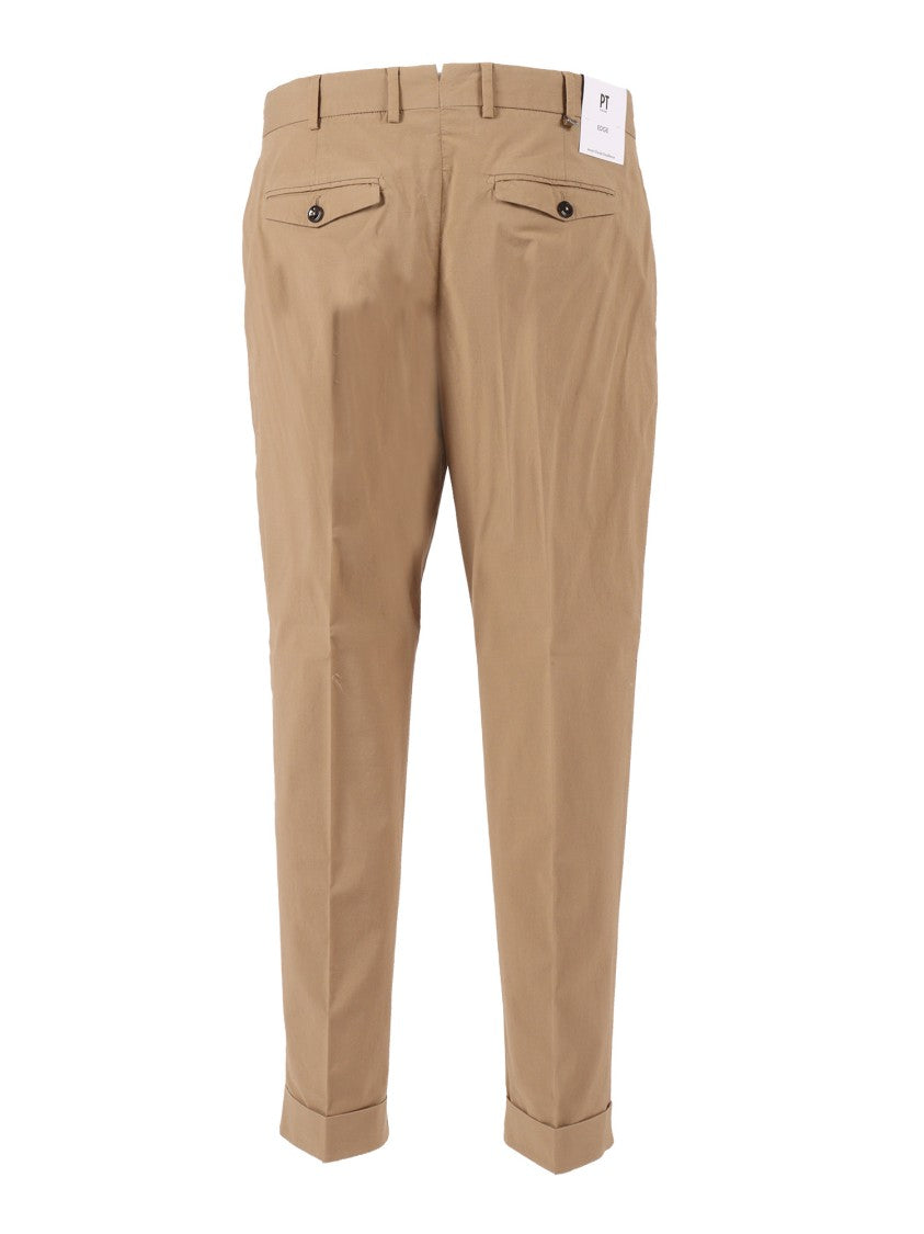 Pt01 Rebel Pleated Casual Straight-Leg Pants