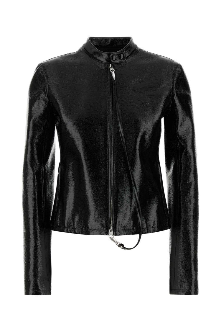 Courrèges Black Stretch Vynil Jacket