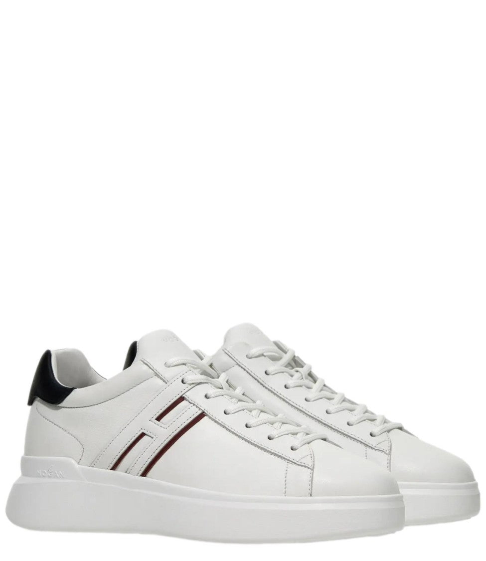 Hogan White H580 Leather Sneakers