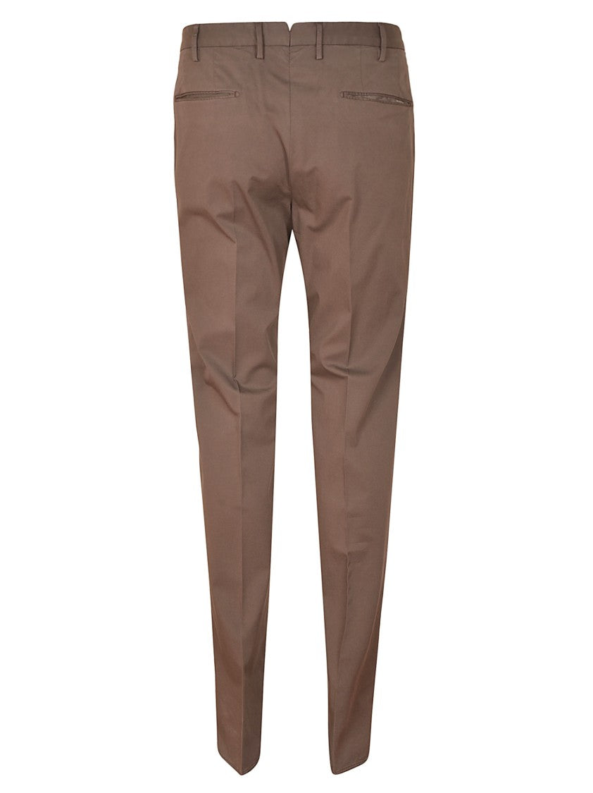Incotex Tailored Cotton Pants With Classic Waistband