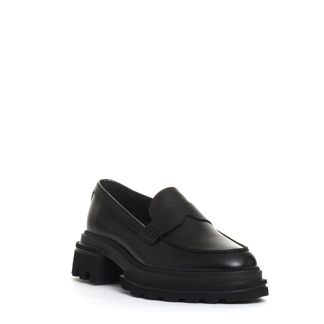 Hogan New Black Leather Moccasin