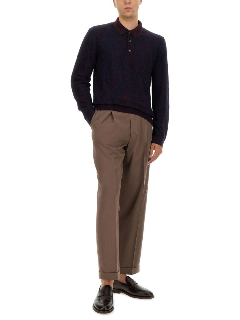 Etro Long-Sleeved Polo Shirt