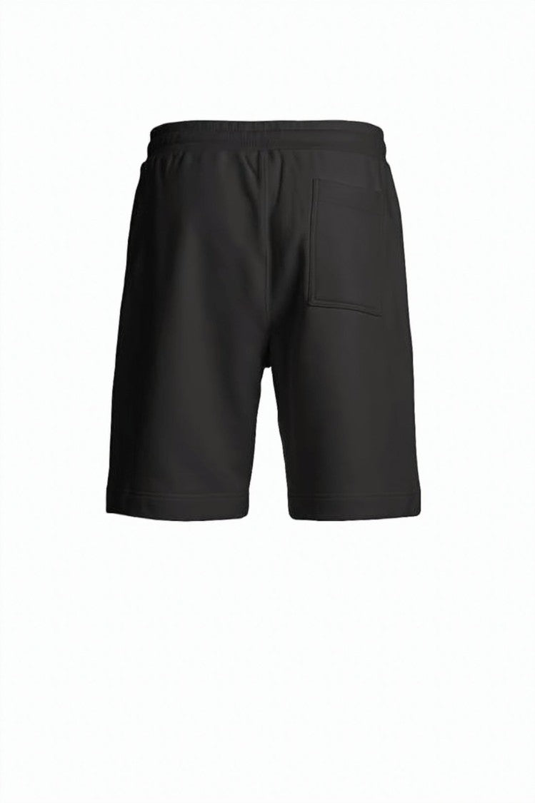 Parajumpers Minimalist Black Shorts With Drawstring Waistband And Logo Patch