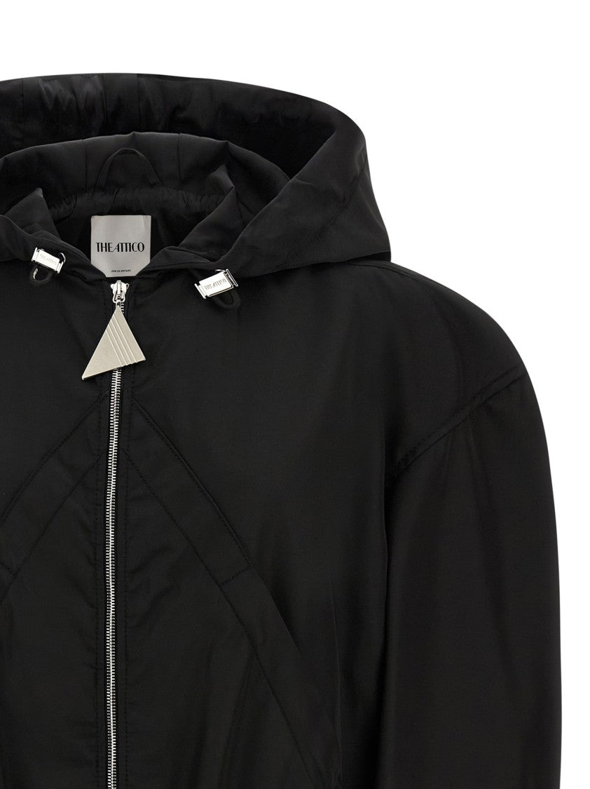 The Attico Maxi Hood Bomber Jacket
