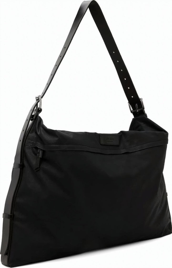 Lemaire Minimalist Black Shoulder Bag With Adjustable Leather Strap