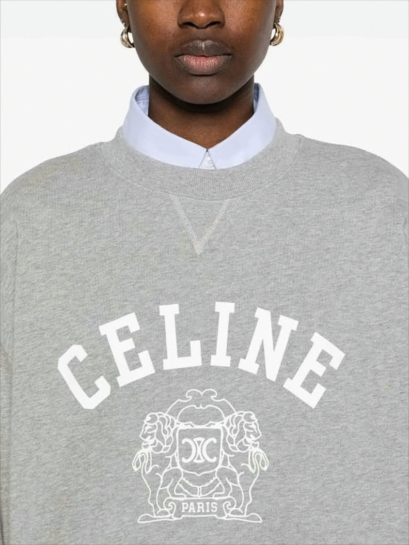 Celine Heather Grey Long-Sleeve Sweatshirt