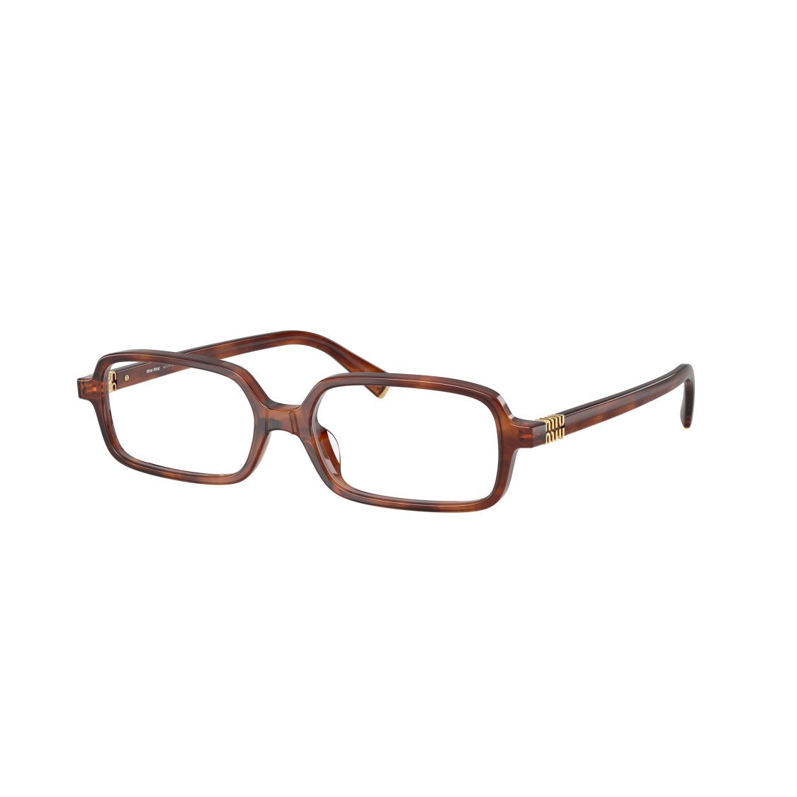 Miu Miu 0Mu 01Yv Tortoiseshell Acetate Rectangular Eyeglasses