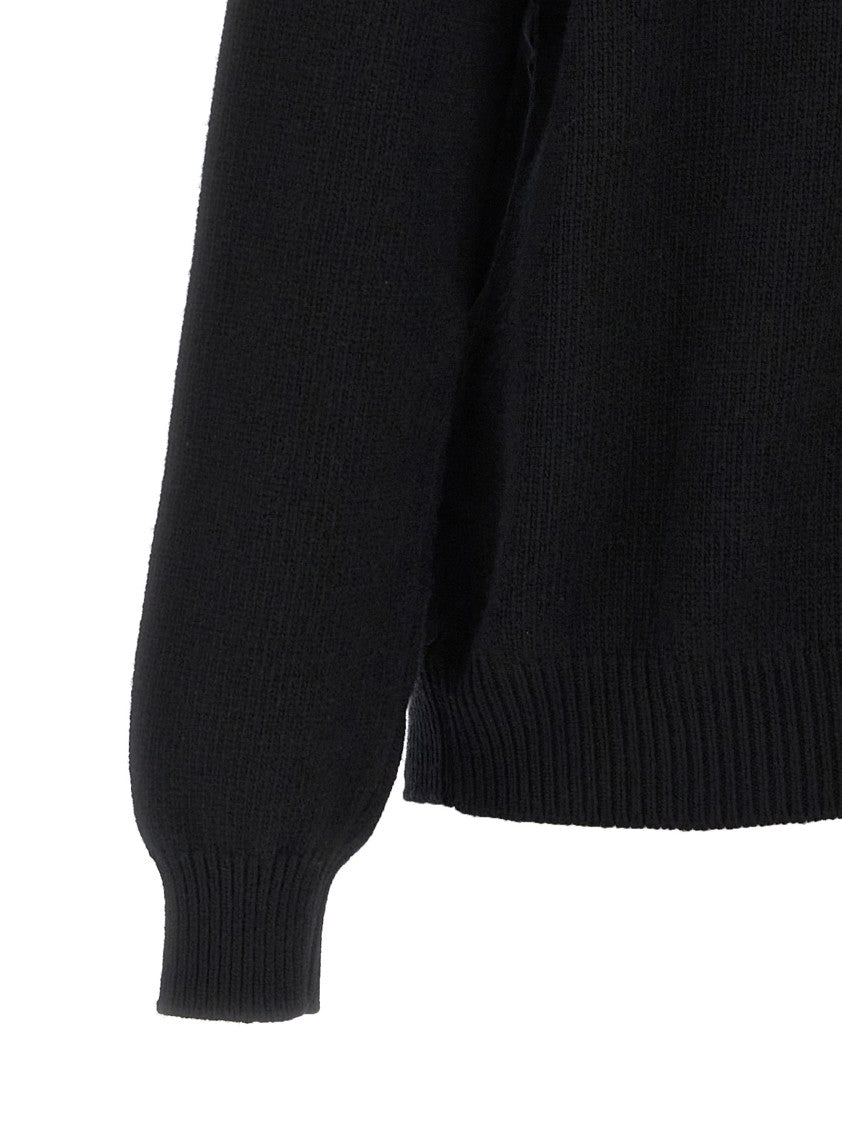 Prada Logo Bimaterial Cardigan