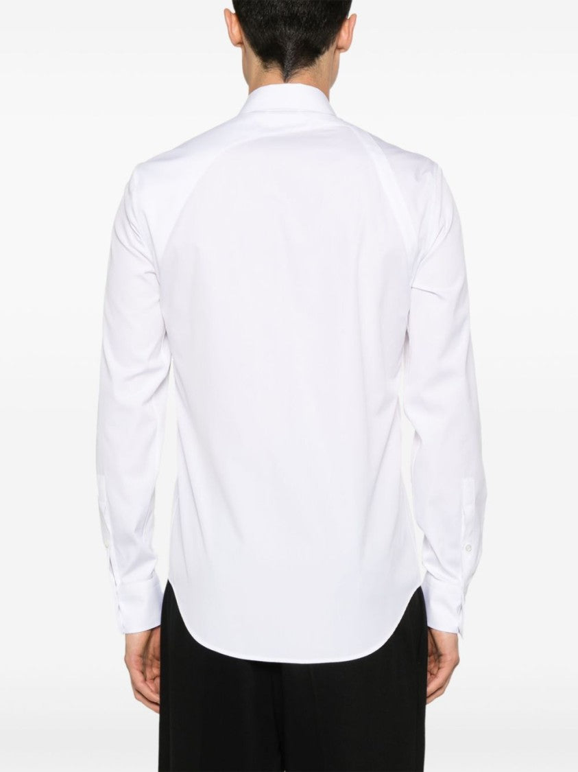 Alexander Mcqueen Refined White Shirt With Metal Accent