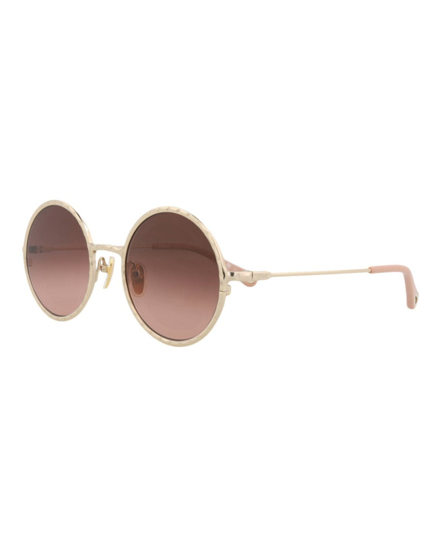 Chloé Round-Frame Metal Sunglasses