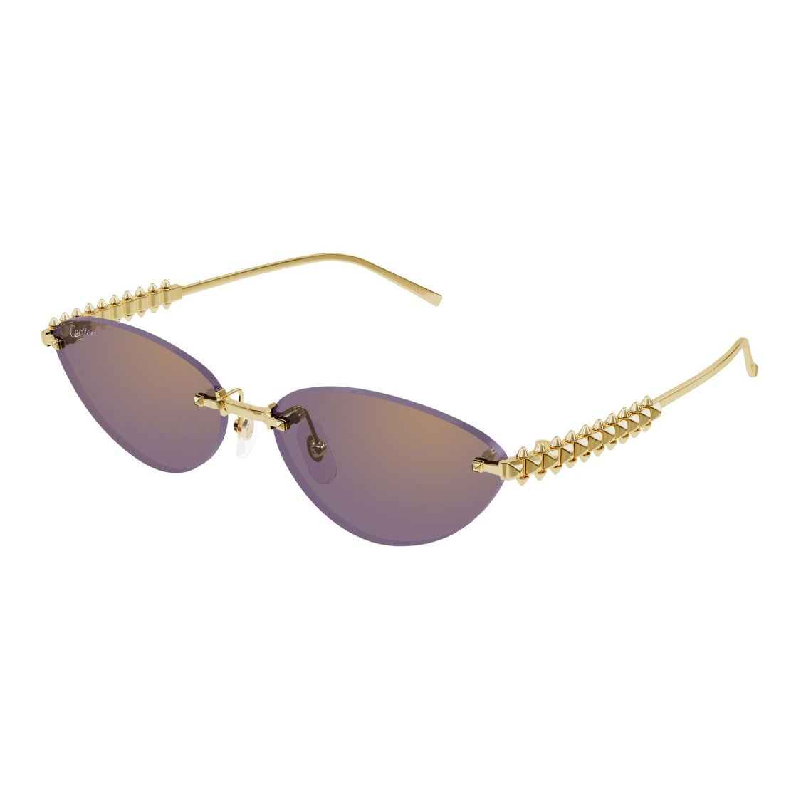 Cartier Ct0543s Rimless Cat-Eye Sunglasses