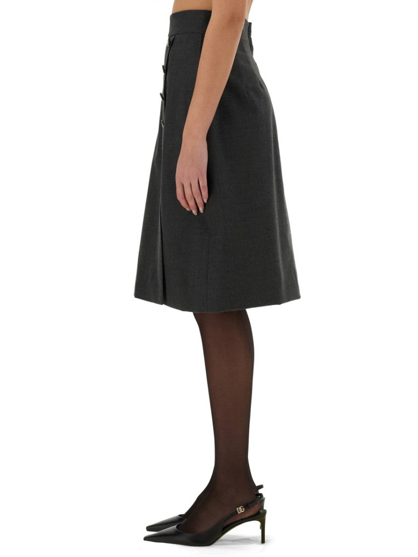 Dolce & Gabbana Wool Midi Skirt