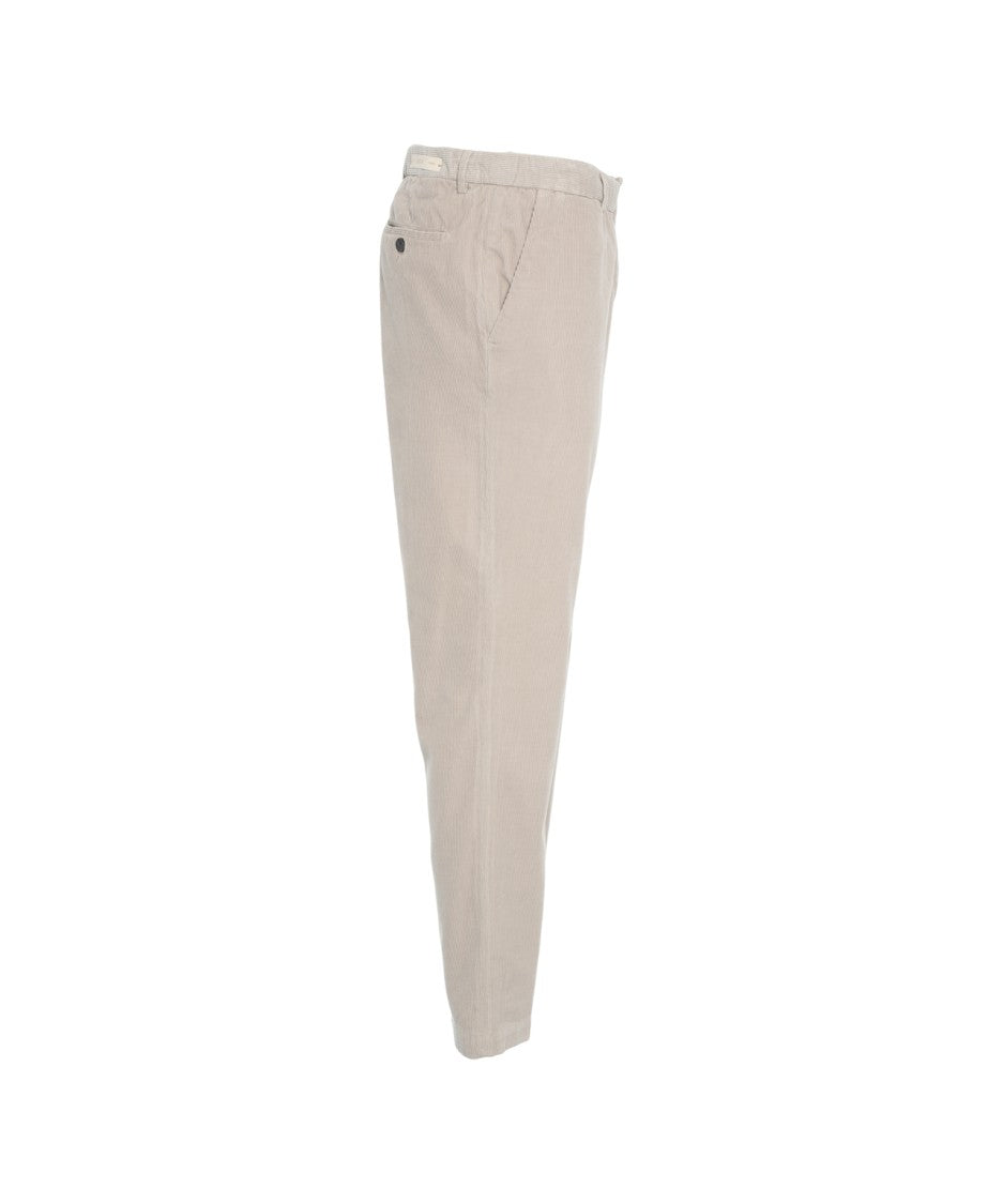 Briglia Corduroy Trousers With Classic Cut And Side Pockets