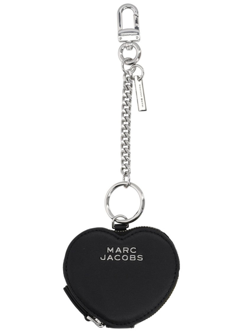 Marc Jacobs Heart Pouch Split Cow Leather Charm Wallet