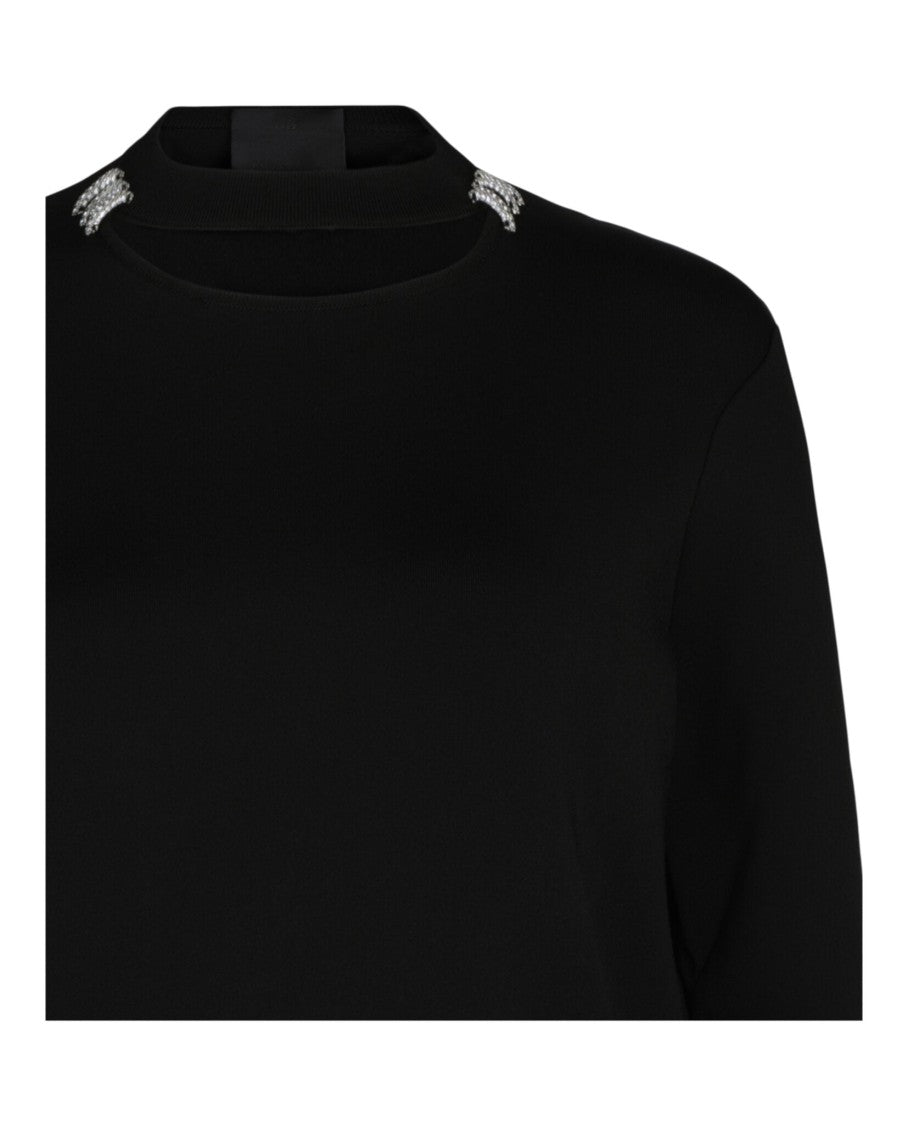 Givenchy Slim Crew Neck Sweater With Crystal Details