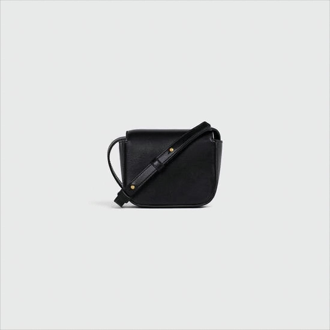 Celine Smooth Calf Leather Shoulder Bag With Gold-Tone Logo Closure