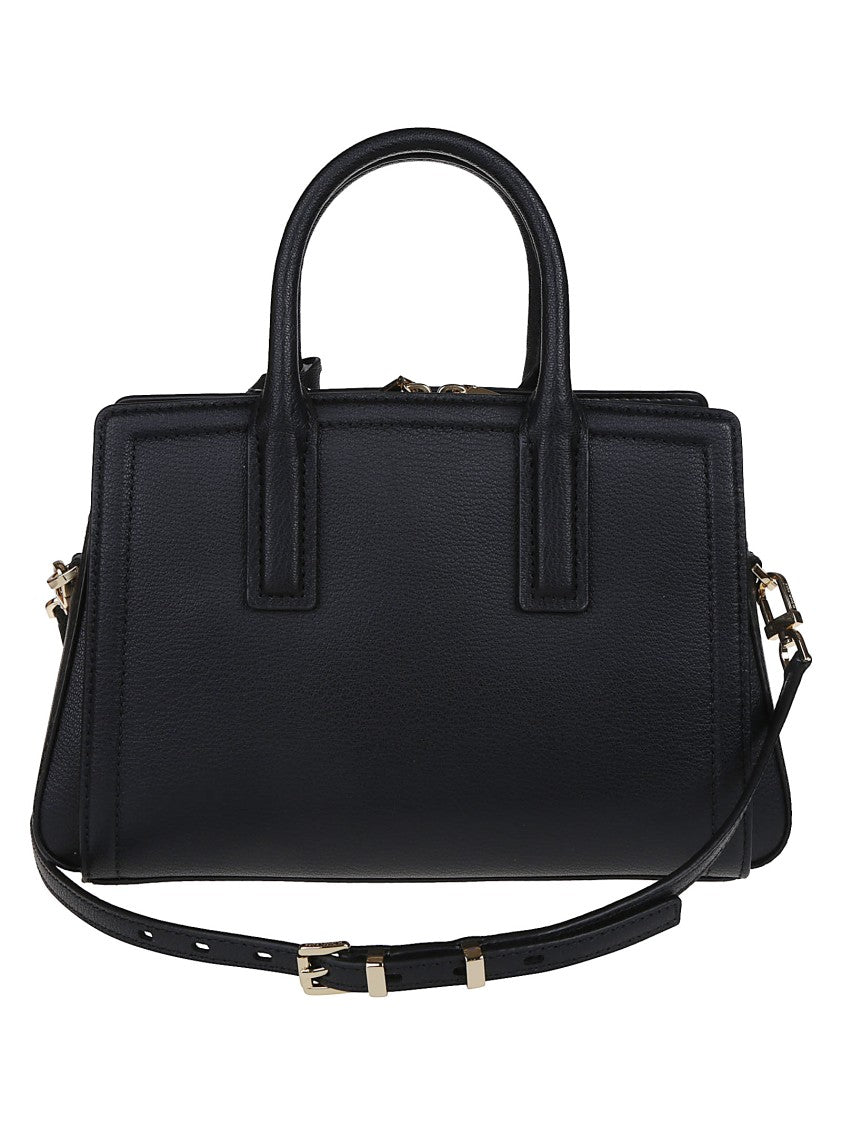 Michael Kors Small Laila Black Leather Satchel