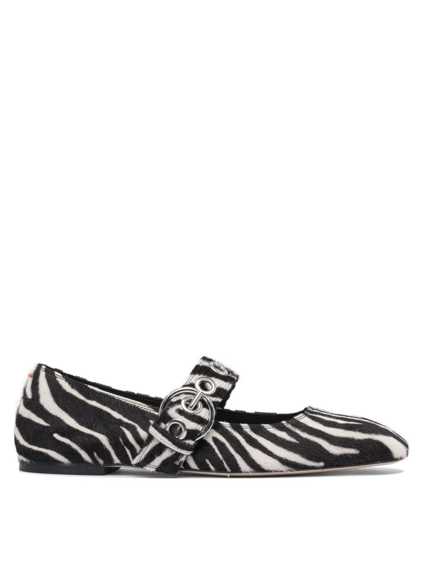 Aeydē Zebra Print Ballerinas