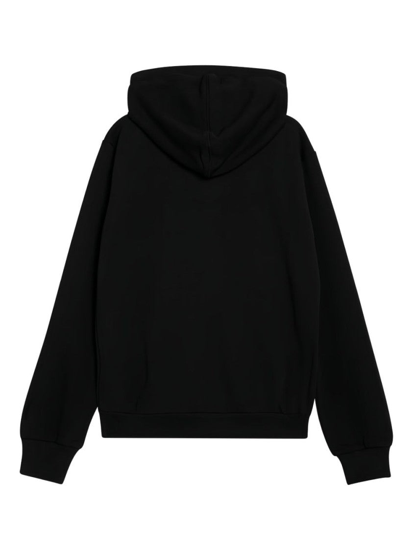 Dolce & Gabbana Black Zip-Up Coat With Hood