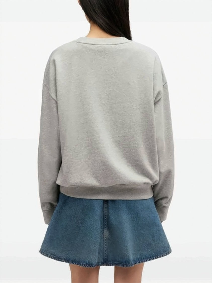 Ganni Graphic Long-Sleeve Sweatshirt With Playful Cat Design