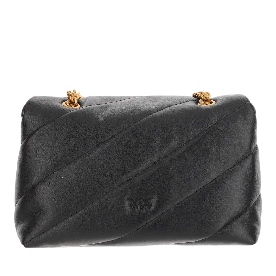 Pinko Nappa Leather Quilted Love Classic Puff Bag