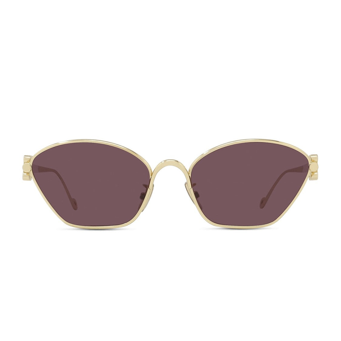 Loewe Gold Anagram Metal Irregular Sunglasses