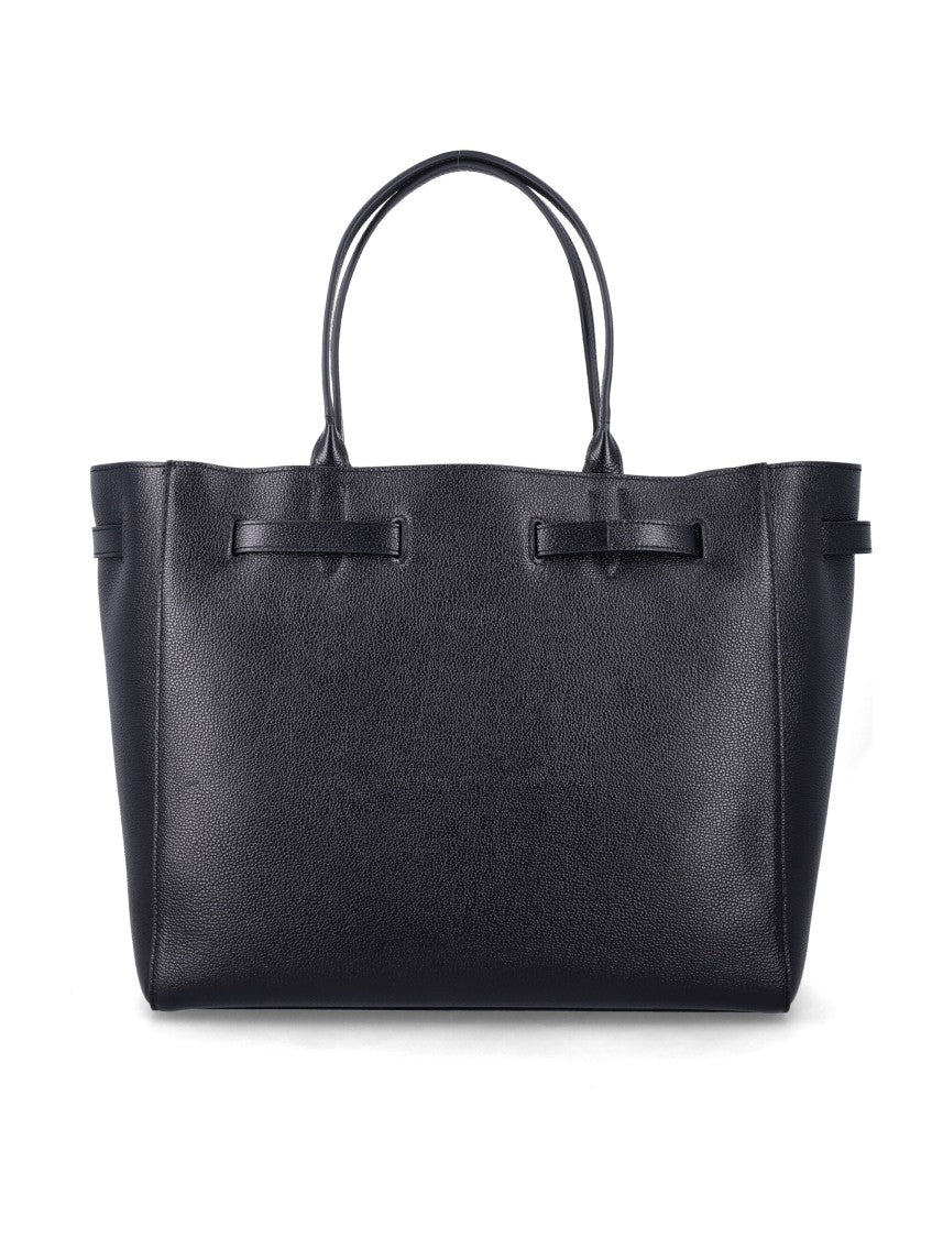 Tom Ford Architectural Black Hammered Leather Audrey Large Tote