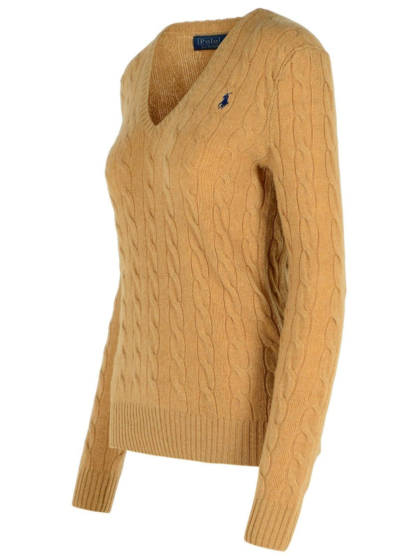 Polo Ralph Lauren 'Kimberly' Light Brown Cashmere Blend Sweater