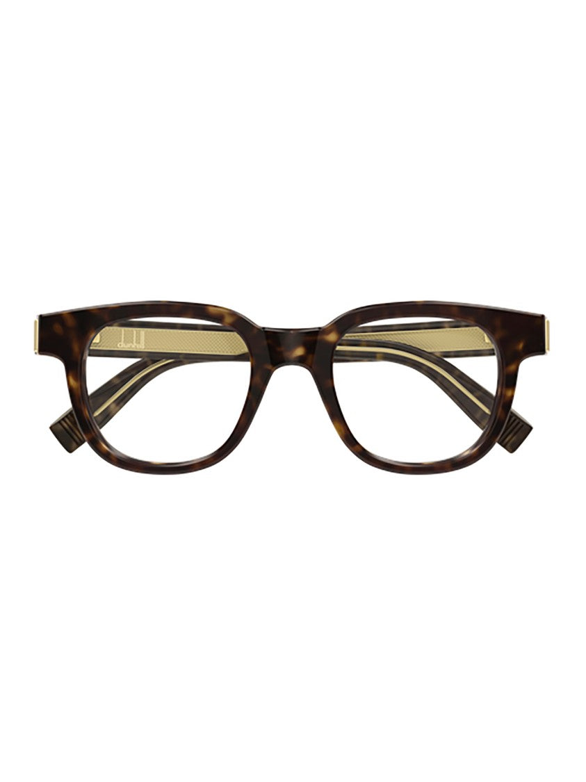 Dunhill Brown Du0117o Rectangular Gold Frames
