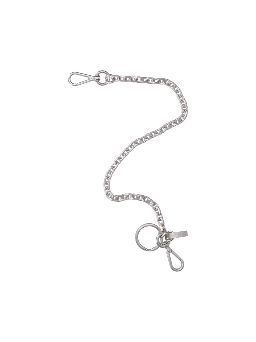 Maison Margiela Silver Metal Keychain Chain With Lobster Clasps