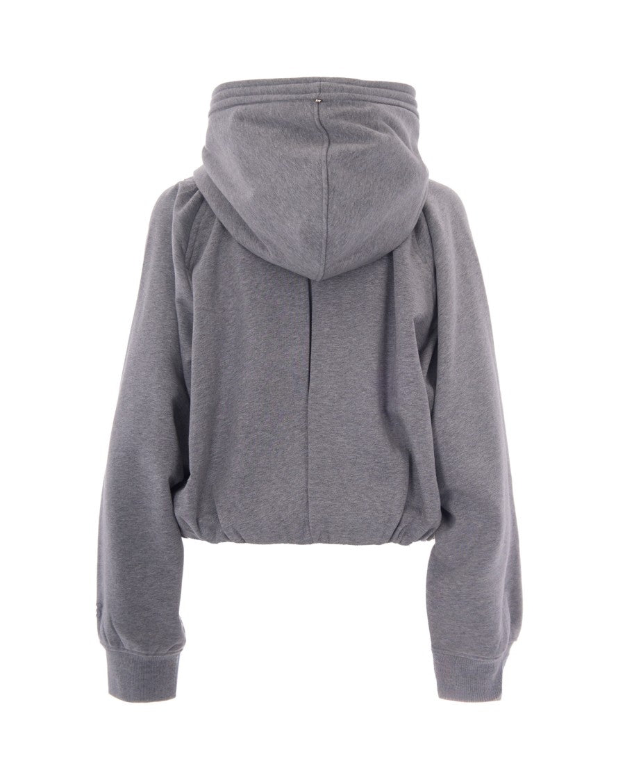 Sportmax Grey Fashion Cotton-Blend Hoodie