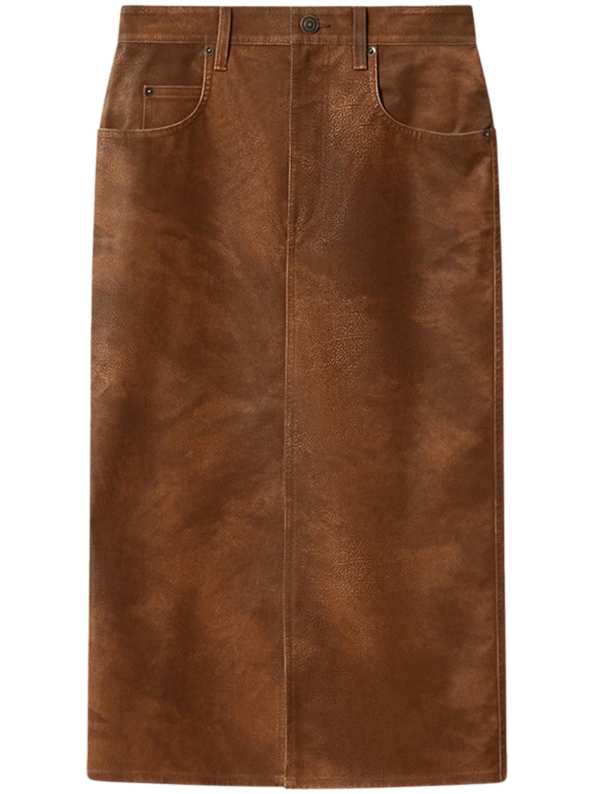 Isabel Marant Étoile Bisane-Gc Distressed Mid-Length Midi Skirt