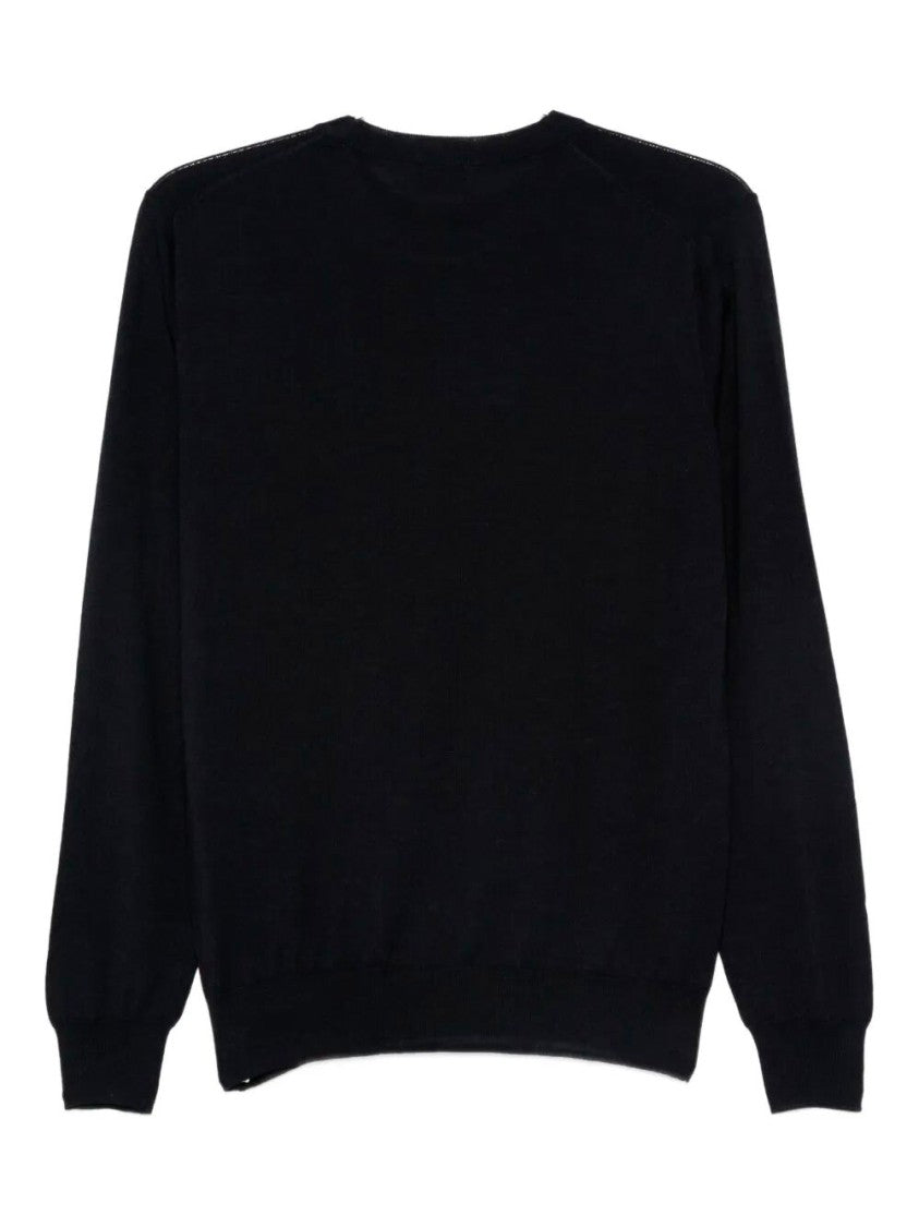 Altea Classic Black Long Sleeve Crew-Neck Sweater