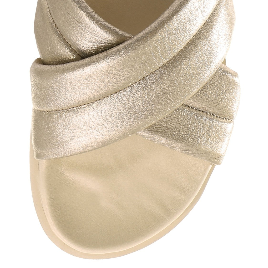 Högl Bronze Tessa Metallic Leather Wedge Slippers