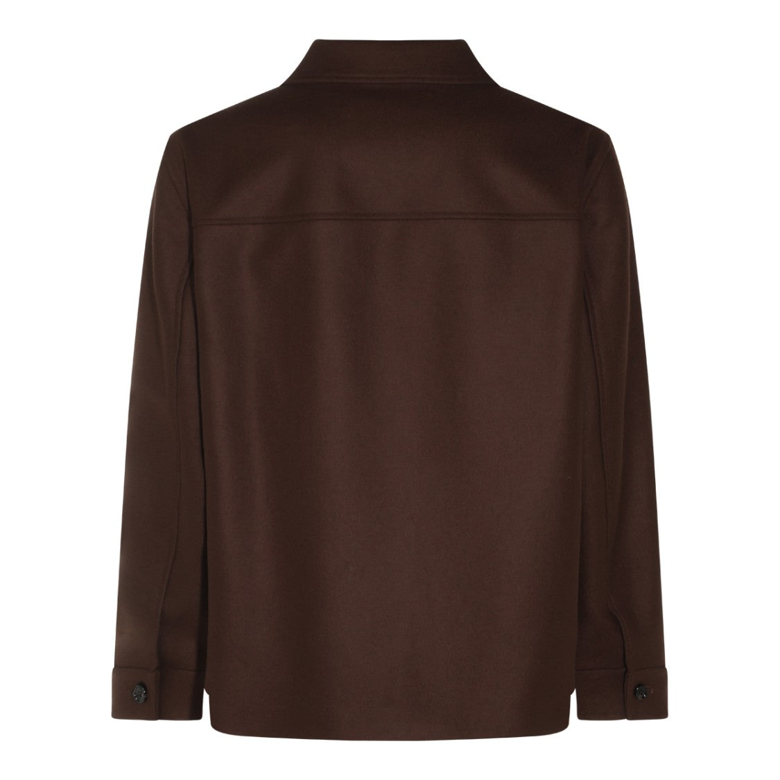 Valentino Brown Virgin Wool Jacket With Vlogo Signature