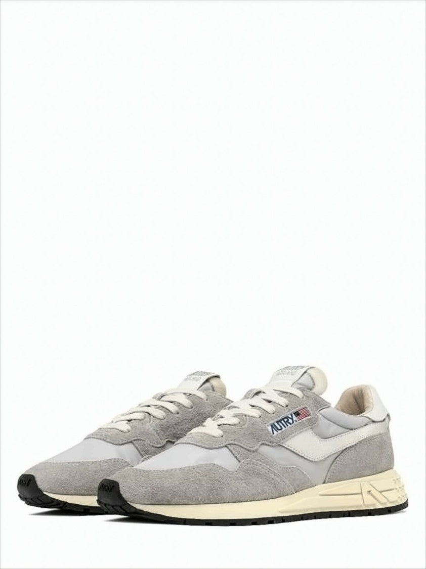Autry Low-Top Grey Suede And Nylon Sneakers