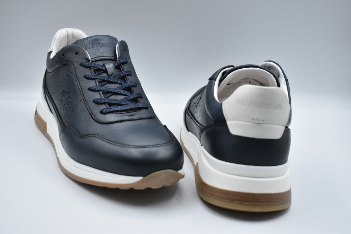 La Martina Blue Low Shoes With Unstructured Design And Custom Footbed