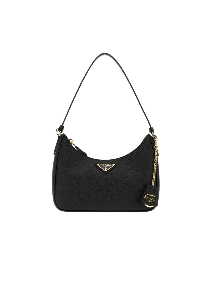 Prada Curved Silhouette Mini Bag With Triangular Logo Plaque
