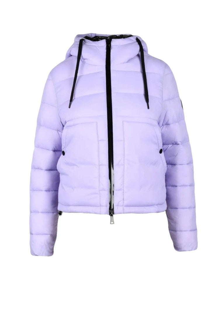 Kejo Purple Hooded Polyamide Down Jacket