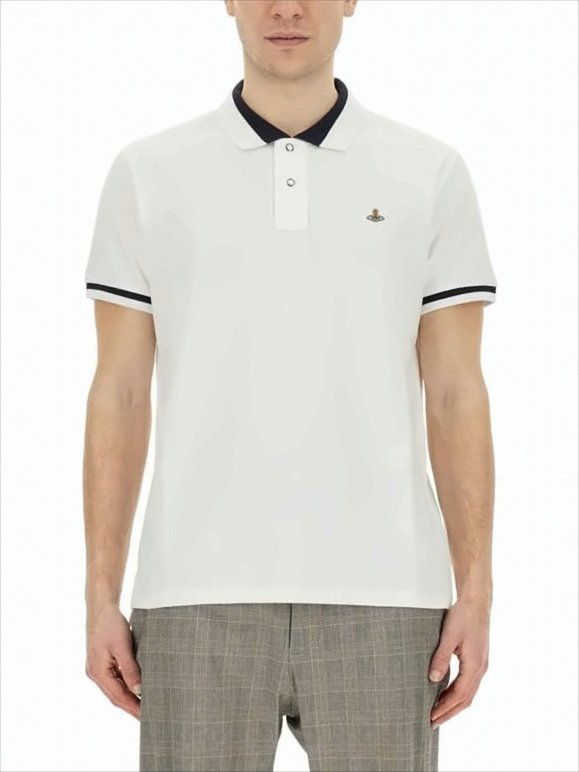 Vivienne Westwood Short-Sleeve Polo Shirt With Contrast Detailing
