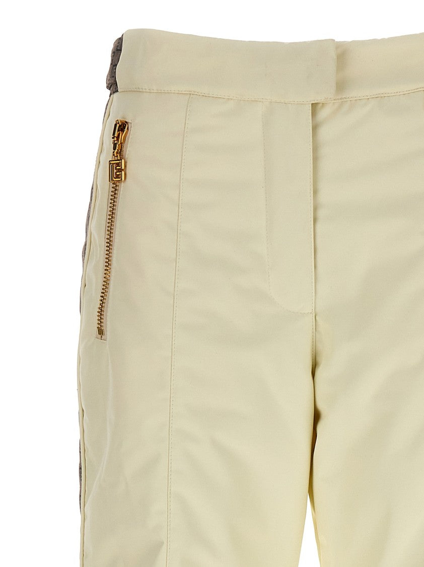 Balmain Slightly Flared Ski Pants With Monogram Inserts